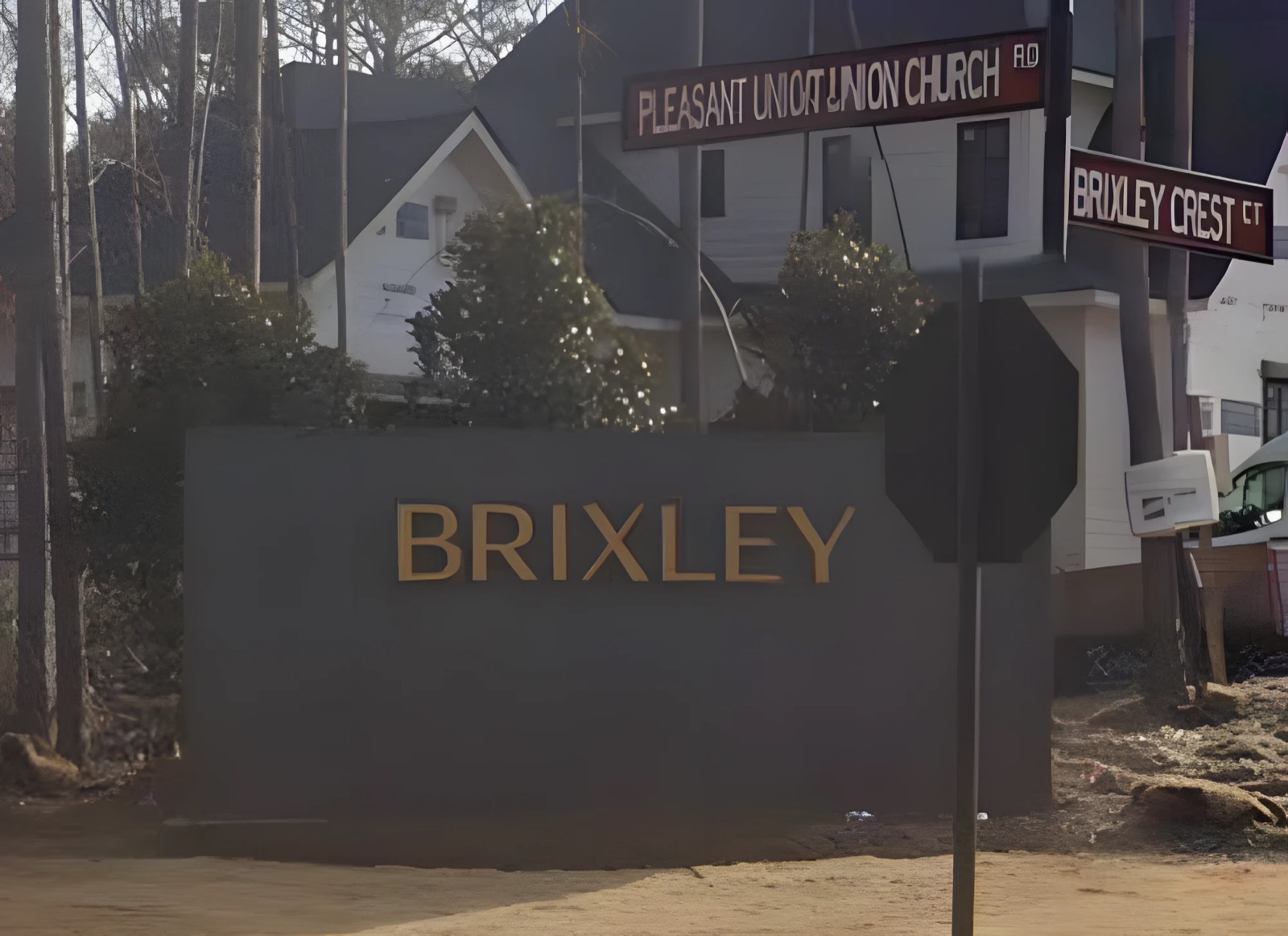 Entrada del vecindario Brixley en Raleigh, NC
