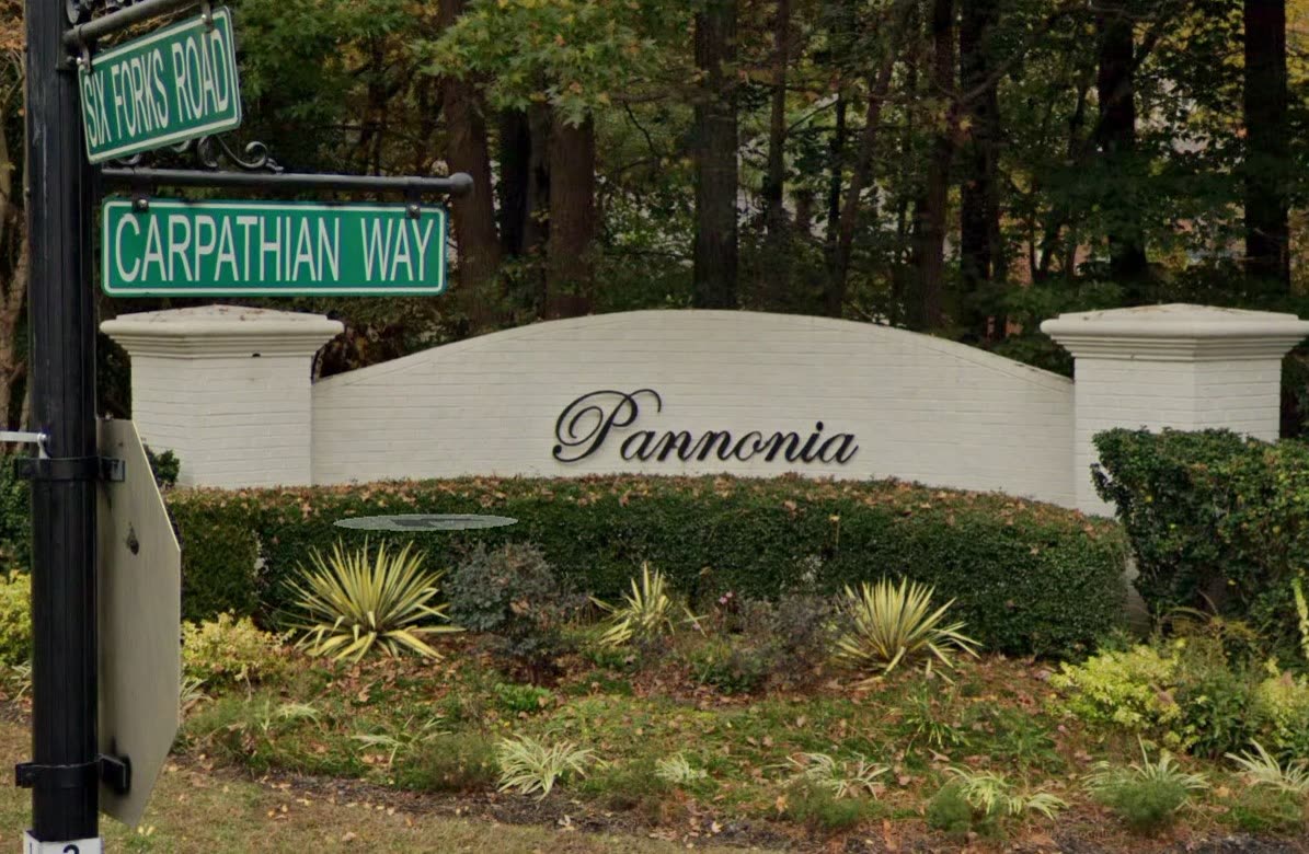 Pannonia neighborhood in Raleigh, NC